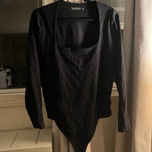 Abercrombie & Fitch Black Long Sleeve Bodysuit